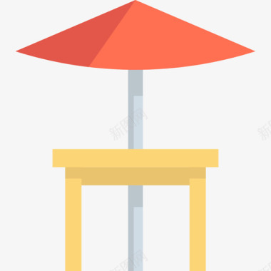 遮阳伞遮阳伞复古家具3件平的图标图标