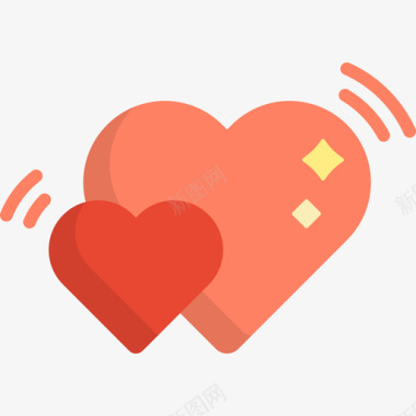 红心红心情人节19平淡图标图标