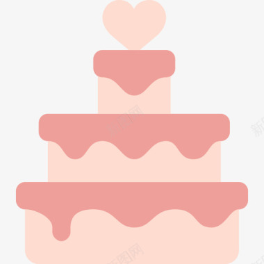 婚礼蛋糕浪漫生活方式7扁平图标图标