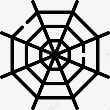 蜘蛛网万圣节元素3线性图标图标
