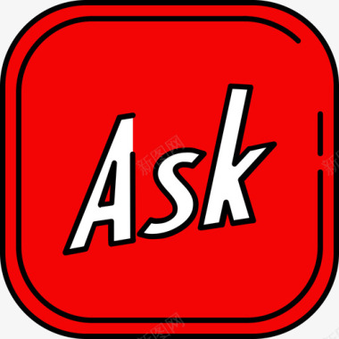 Ask社交媒体11彩色128px图标图标