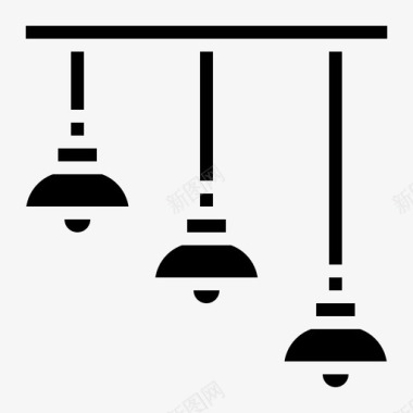 吊灯灯泡家具图标图标