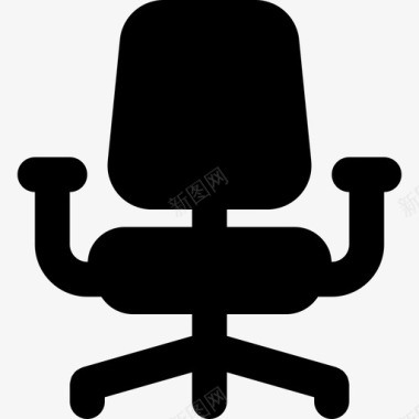 办公桌椅25号办公室实心图标图标