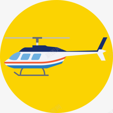 直升机直升机27号运输机扁平图标图标