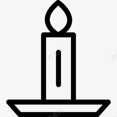 庆典蜡烛节日庆典2线性图标图标