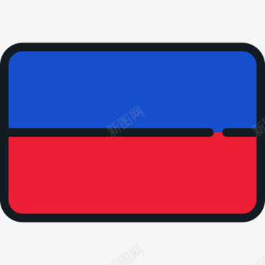 矩形海地国旗收藏4圆角矩形图标图标