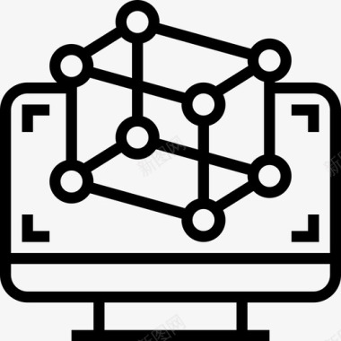 计算机终端计算机搜索引擎优化线性图标图标