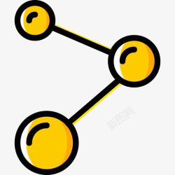 黄色原子原子科学9黄色图标高清图片