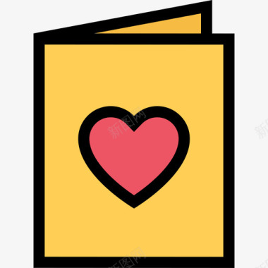 情书爱情5颜色图标图标