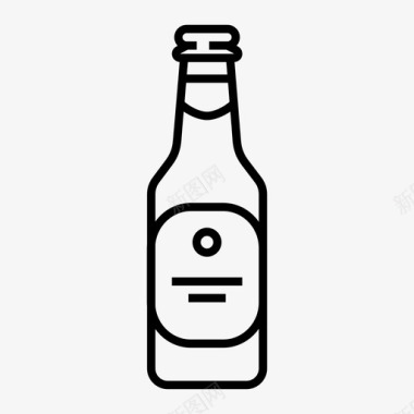 啤酒节畅饮啤酒瓶酒精饮料图标图标