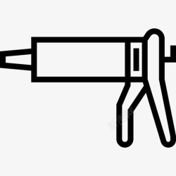 热胶热胶施工工具4线性图标高清图片