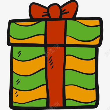 礼物圣诞32彩色图标图标