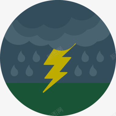 圆形火焰图标雨天气32圆形平坦图标图标