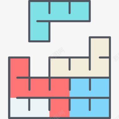 颜色颜料俄罗斯方块游戏6颜色图标图标