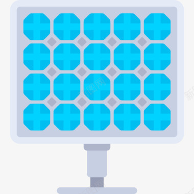 彩绘太阳太阳能电池板未来技术平板图标图标