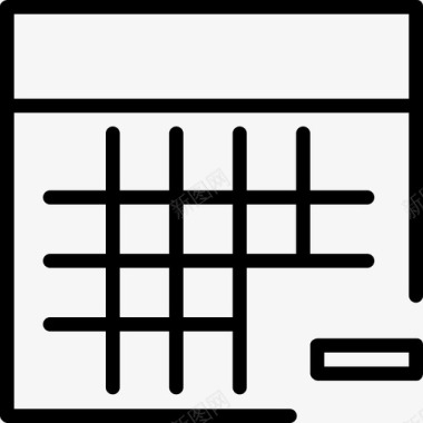 四要素日历基本要素线性图标图标