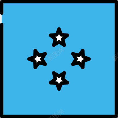 前广场密克罗尼西亚旗帜收藏3广场图标图标
