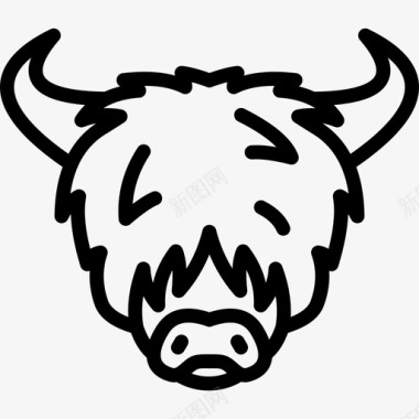 牦牛动物图标图标