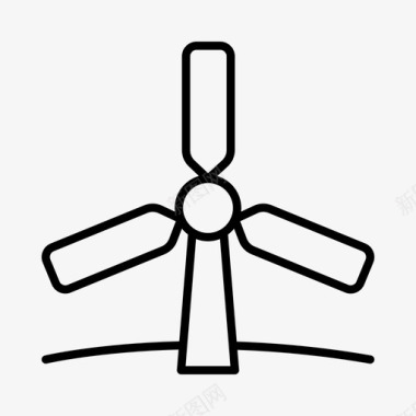 风电机组环保绿色能源图标图标