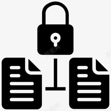 文档安全性数据保护文件保护图标图标