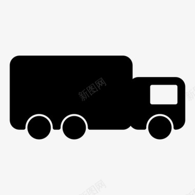 送货卡车卡车送货货物图标图标