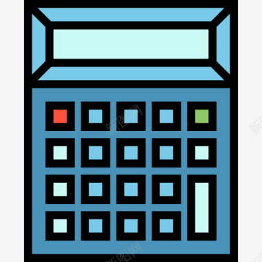 数学小工具5线性颜色图标图标