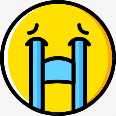 emoji表情哭泣表情符号15黄色图标图标