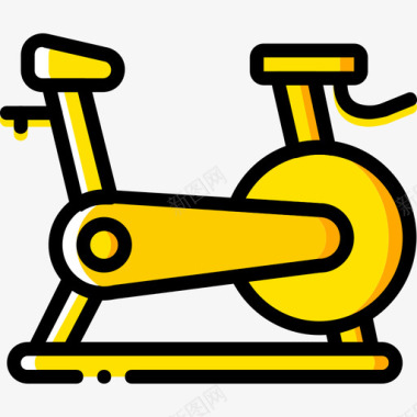 固定自行车健身2黄色图标图标
