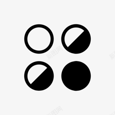异或分裂圆圈四图标图标
