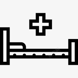 牙科病床病床医疗和牙科2直线型图标高清图片