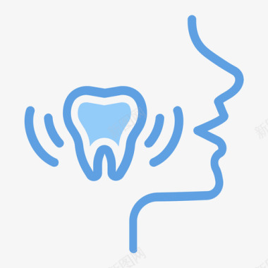 脖子疼痛牙齿疼痛图标