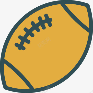 橄榄球橄榄球活动线颜色图标图标
