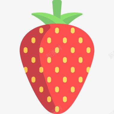 草莓草莓健康食品3平淡图标图标