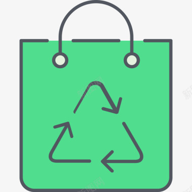 回收袋生态13彩色图标图标