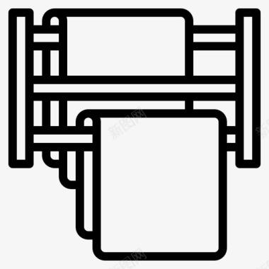 毛巾架浴室卫生间图标图标