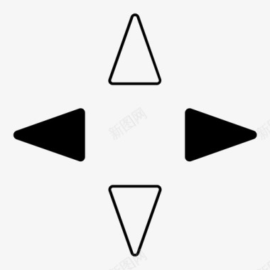 移动左和右箭头选项图标图标