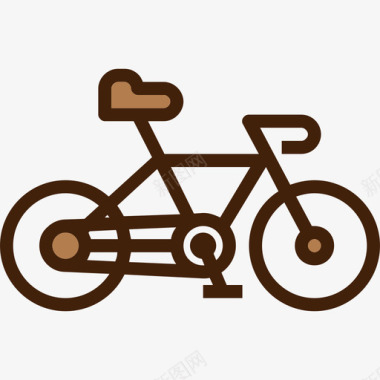 自行车旅行28彩色图标图标
