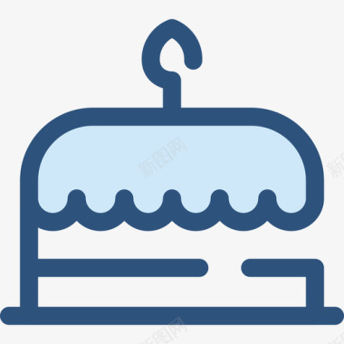 生日蛋糕食物和餐厅4蓝色图标图标