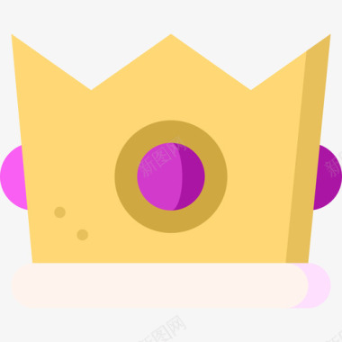 皇冠狂欢节扁平图标图标