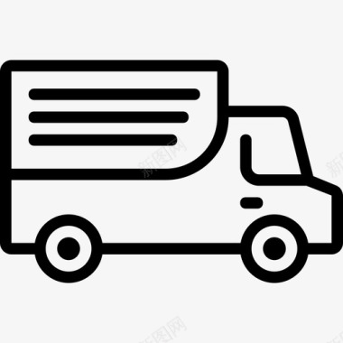 送货卡车送货卡车2号交货直线式图标图标