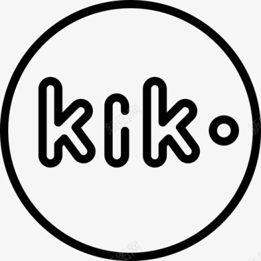 社会Kik社会平均24线性图标图标
