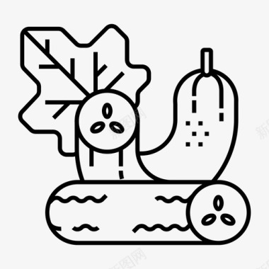 黄瓜食物蔬菜图标图标