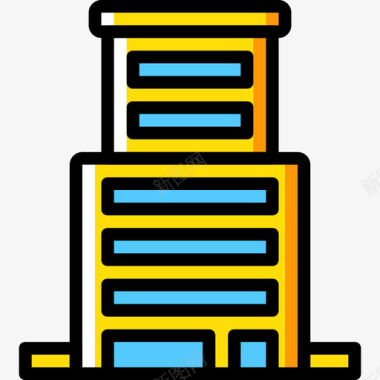 黄色的蜻蜓大厦房地产17号黄色图标图标