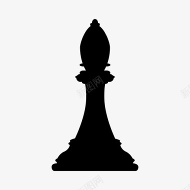 主教棋盘游戏国际象棋图标图标