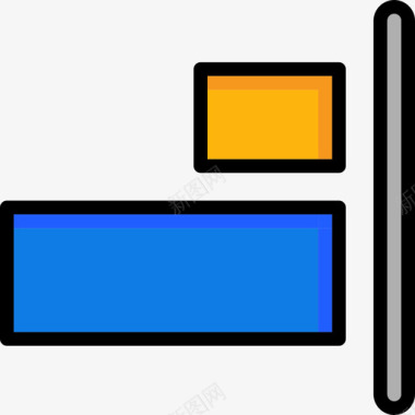 工具素材矢量右对齐图形工具9线颜色图标图标