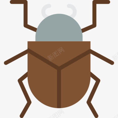 甲虫虫子扁虫图标图标