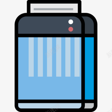 科技线材料碎纸机办公材料2线颜色图标图标