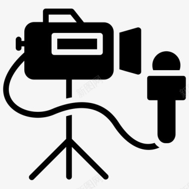 记者摄像机专业摄像机摄像机图标图标