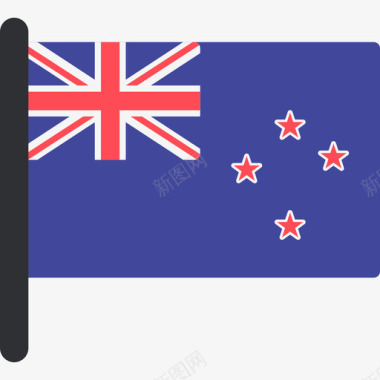 新西兰国际国旗5桅杆图标图标