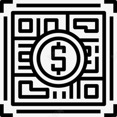 微信二维码扫描二维码银行支付图标图标